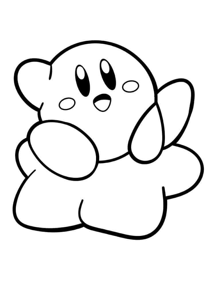 Kirby on Star coloring page