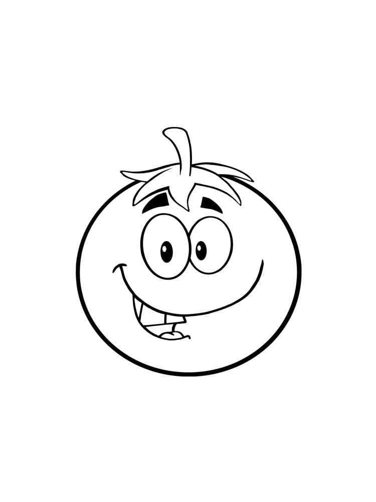 Laughing Tomato coloring page