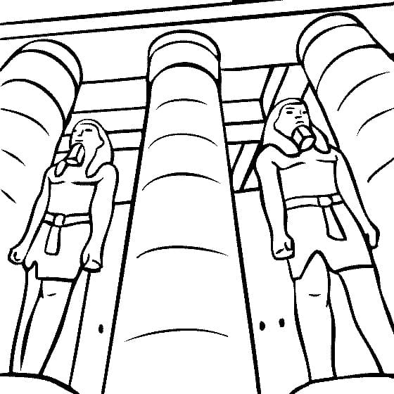 Luxor Temple coloring page