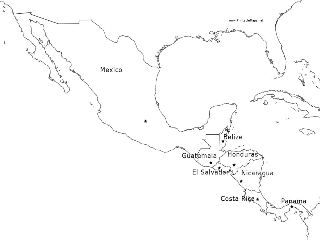 Map of Mexico Printable coloring page - Download, Print or Color Online ...