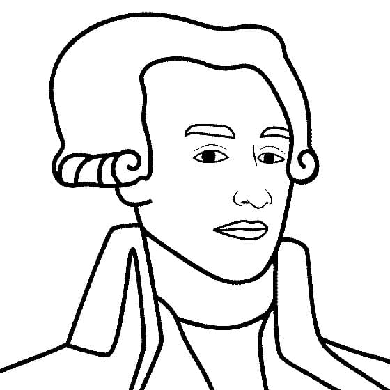 Marquis de Lafayette coloring page