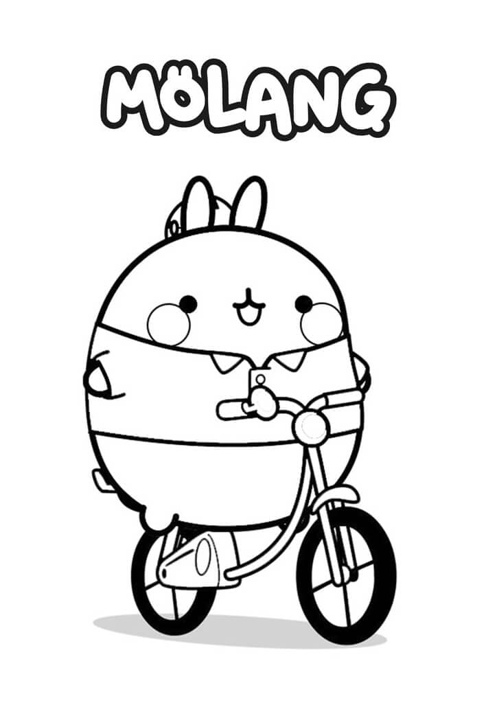 Molang is Riding Bicycle