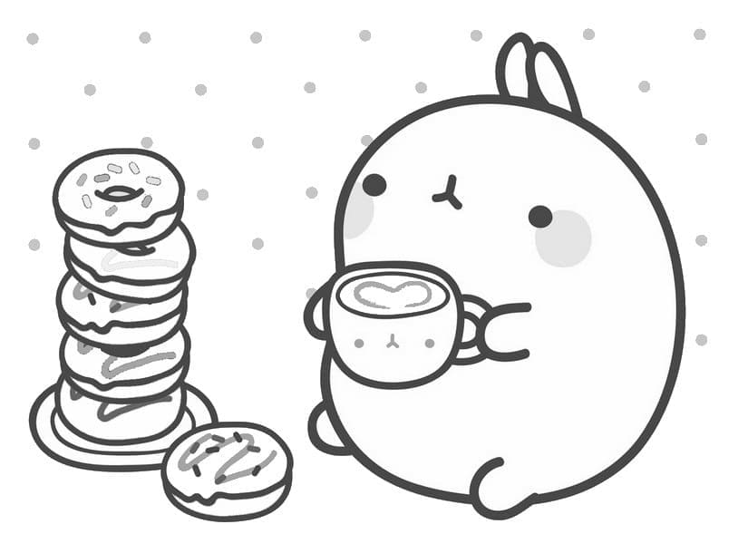 Molang with Donuts