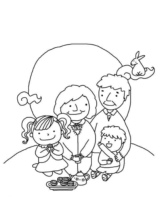 Mooncake Festival coloring page