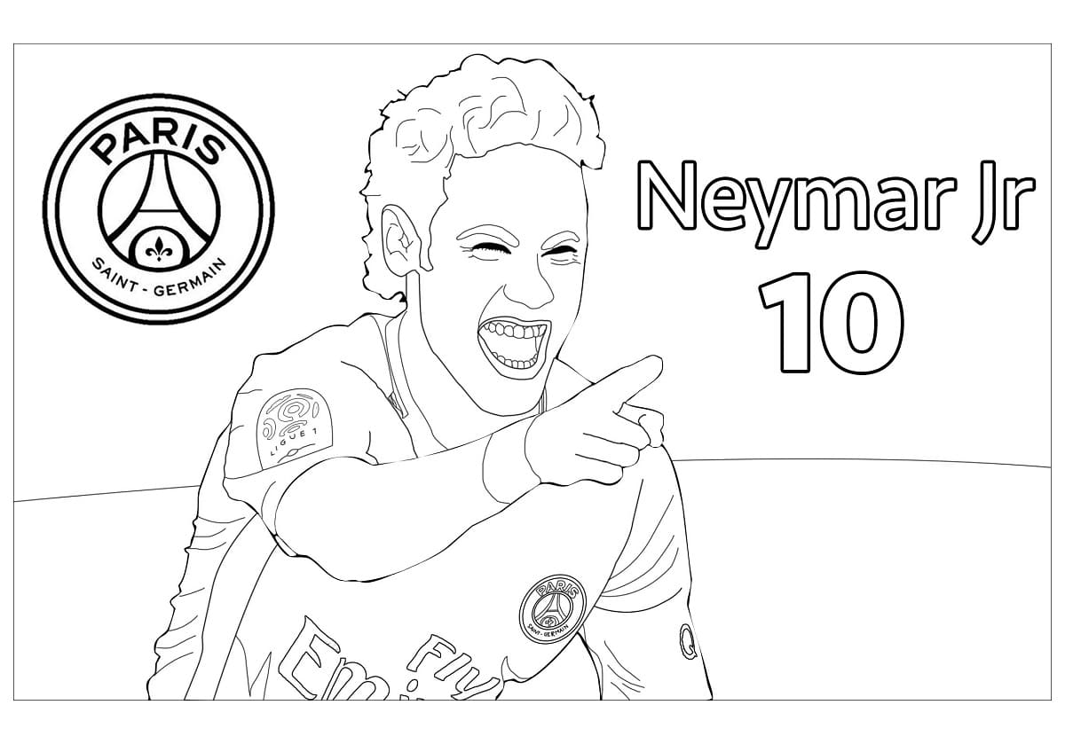 Neymar Jr coloring page