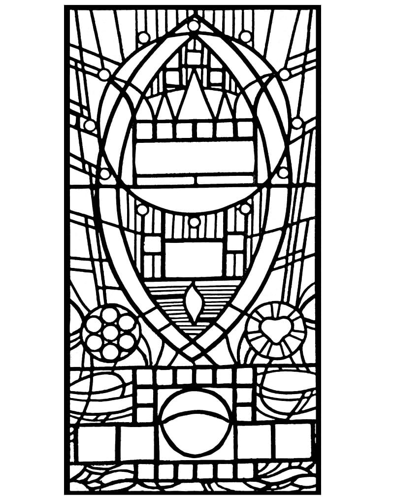 Nice Stained Glass coloring page