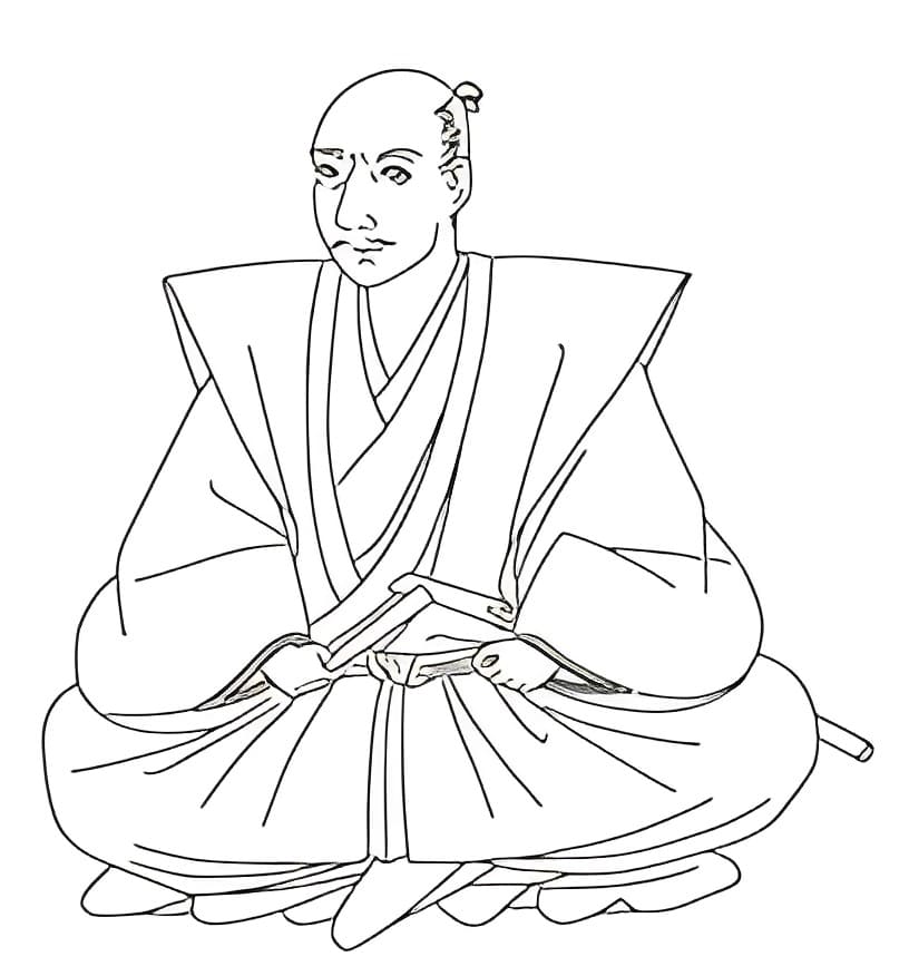 Oda Nobunaga from Japan coloring page