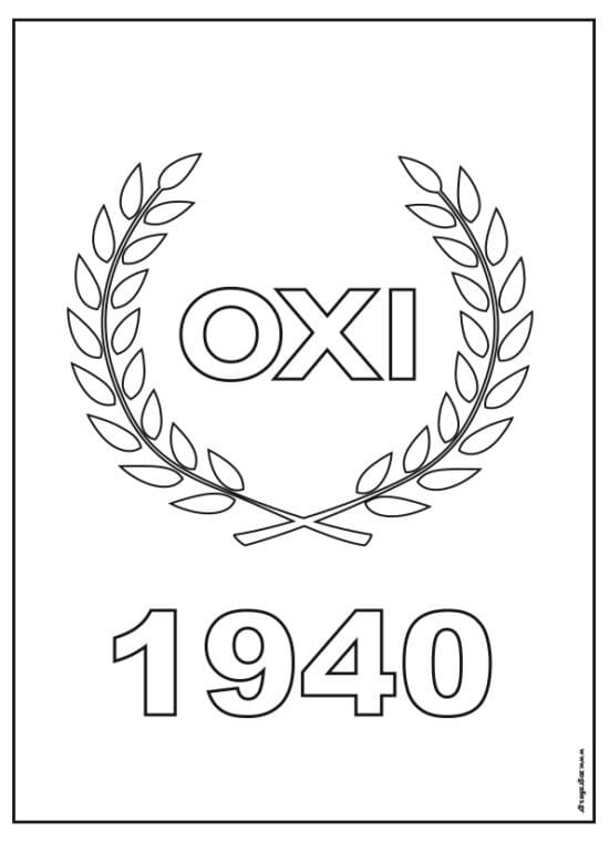 Ohi Day coloring page