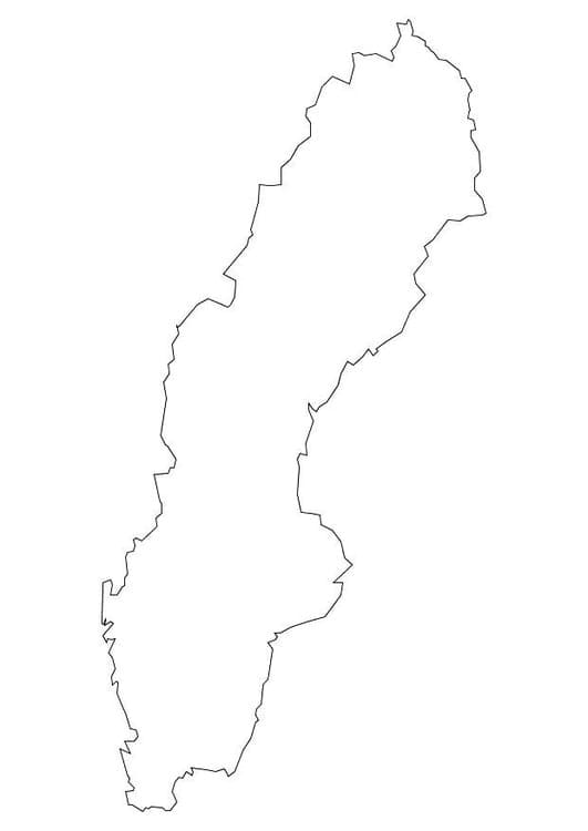 Outline Map Of Sweden Coloring Page Download Print Or Color Online   Outline Map Of Sweden Coloring 