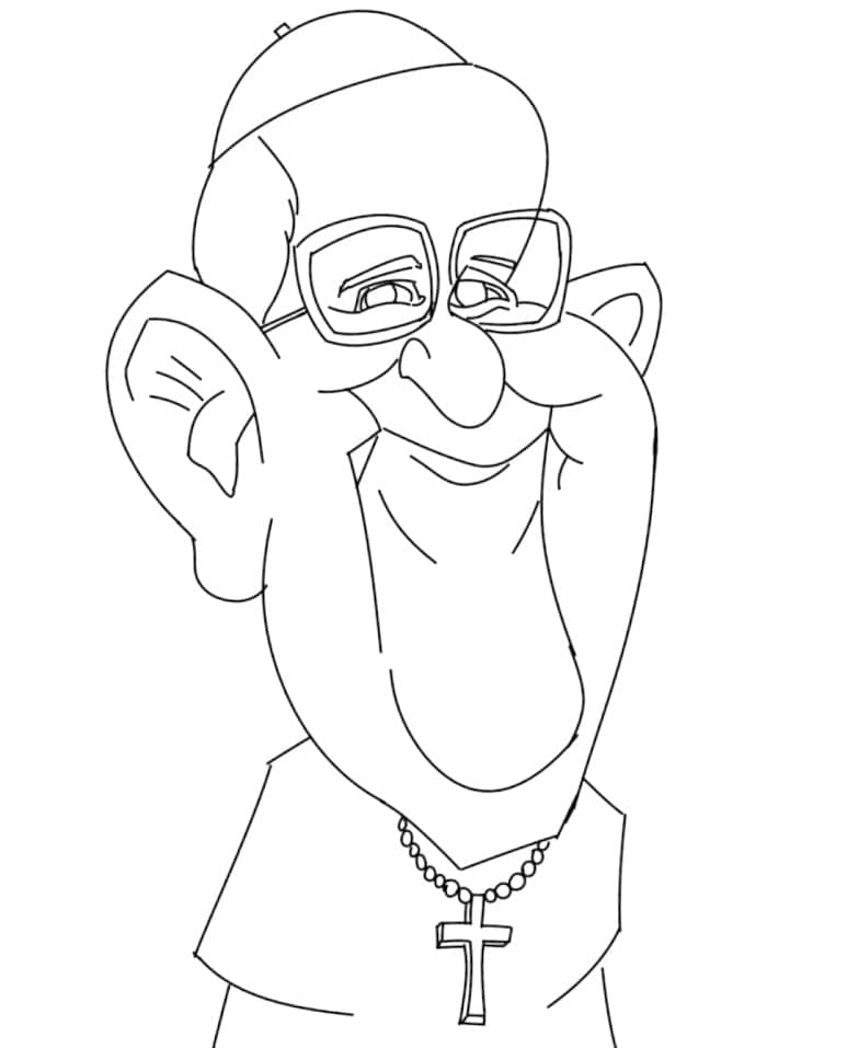 Pope Francis coloring page