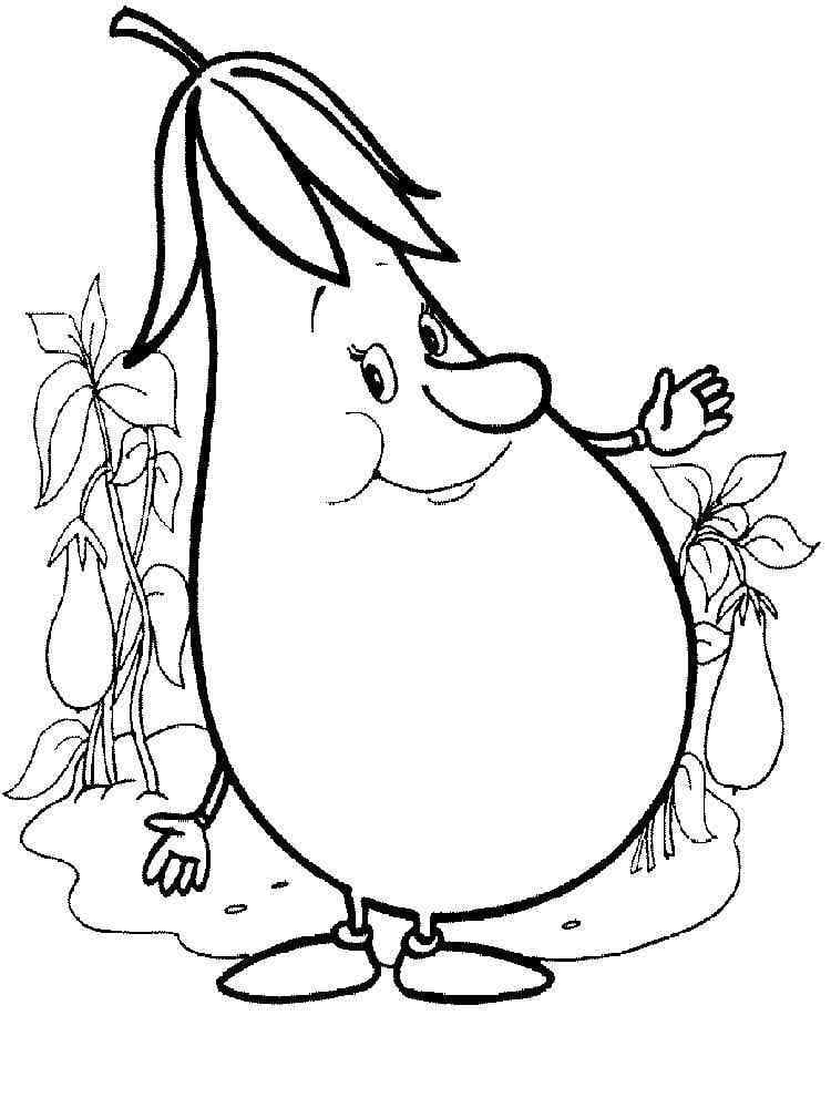 Pretty Eggplant coloring page