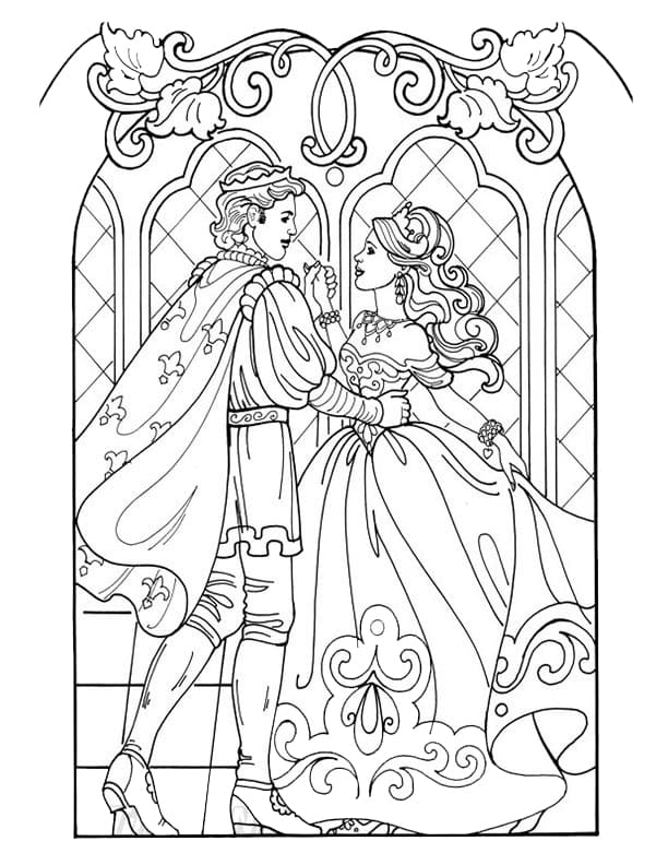 prince and princess drawing