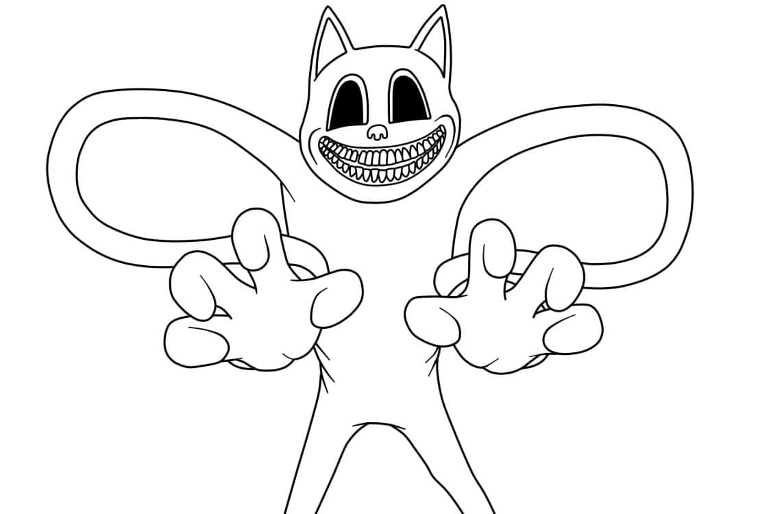 Print Cartoon Cat coloring page - Download, Print or Color Online for Free