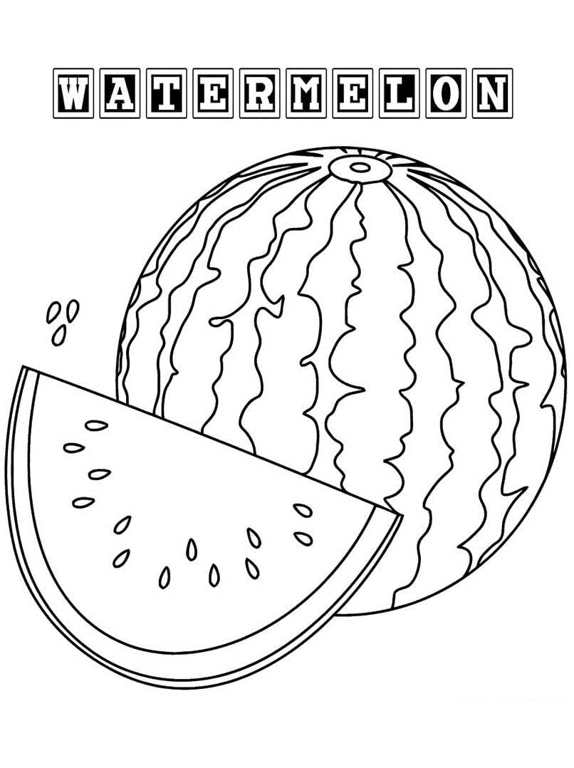 Print Watermelon coloring page