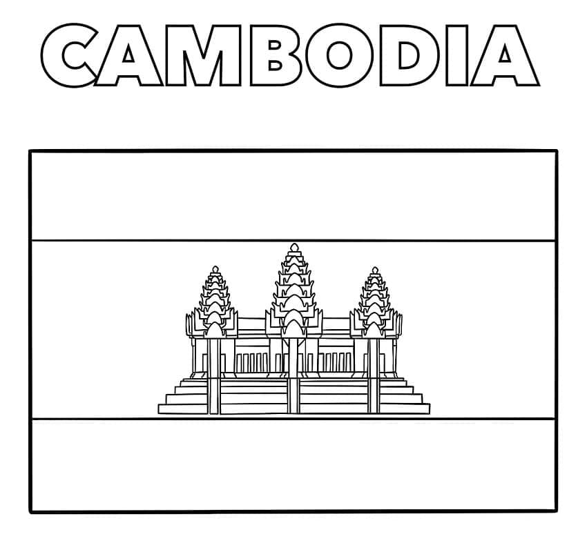 Printable Cambodia Flag coloring page - Download, Print or Color Online ...