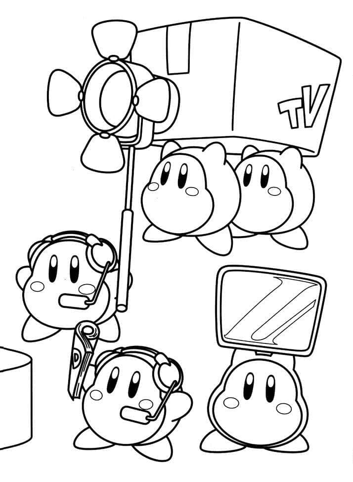 Printable Kirby coloring page