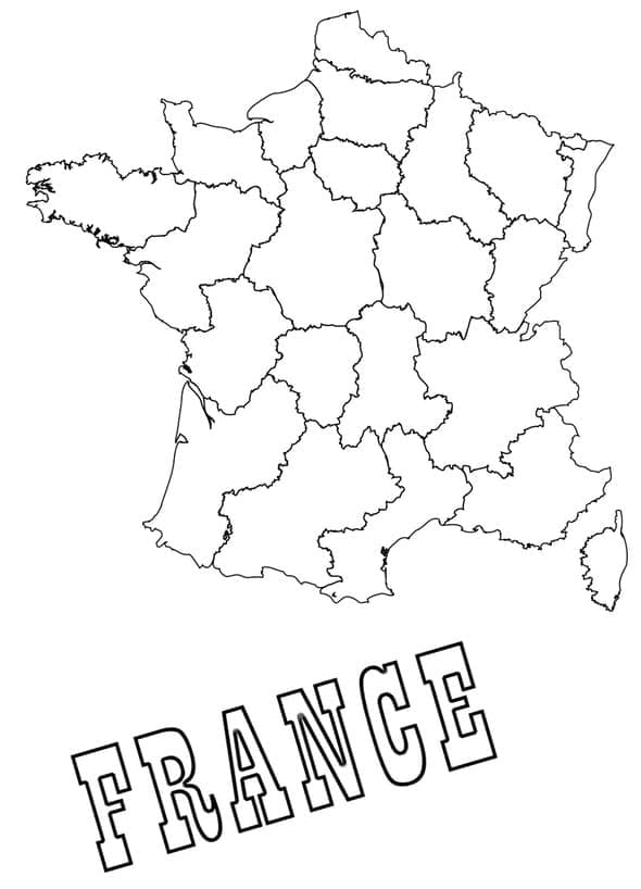 Printable Map of France coloring page - Download, Print or Color Online ...
