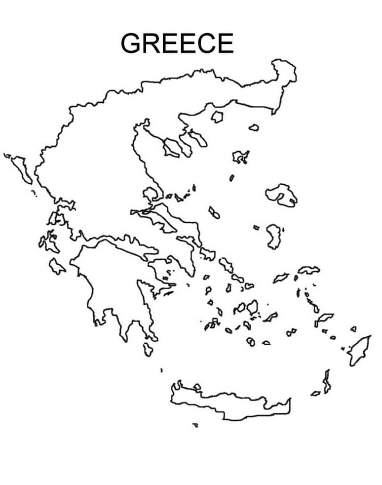 Printable Map of Greece coloring page - Download, Print or Color Online ...