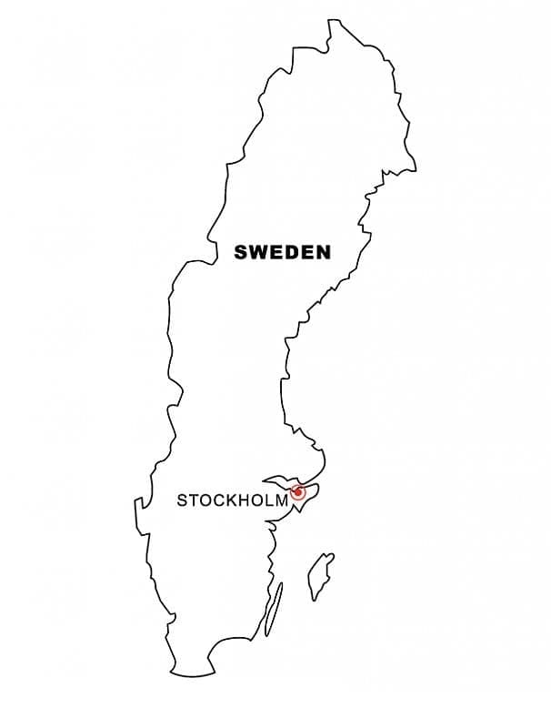 Printable Sweden Map coloring page - Download, Print or Color Online ...