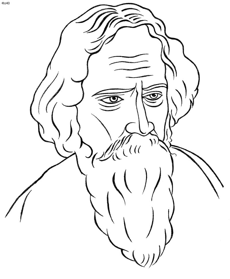 Update more than 71 rabindranath tagore outline sketch super hot -  in.eteachers
