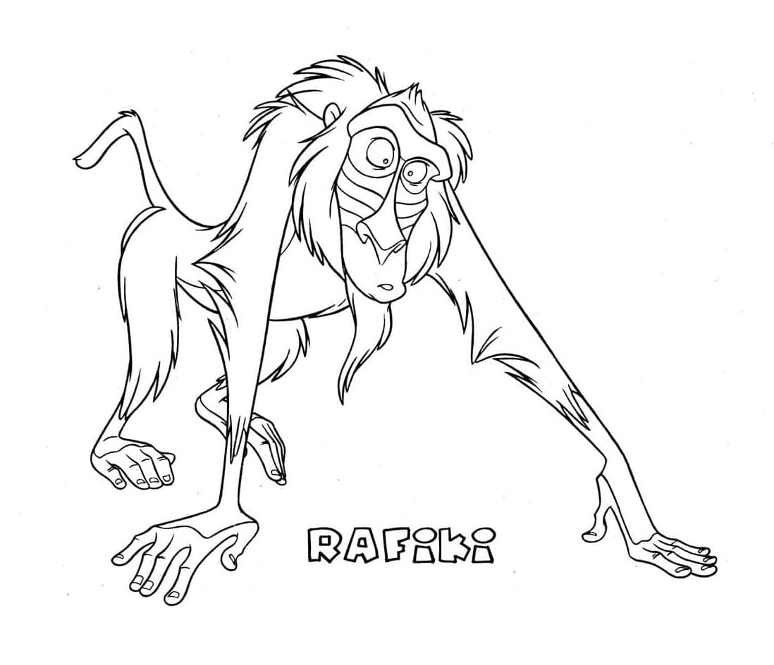 Rafiki from Disney The Lion King coloring page