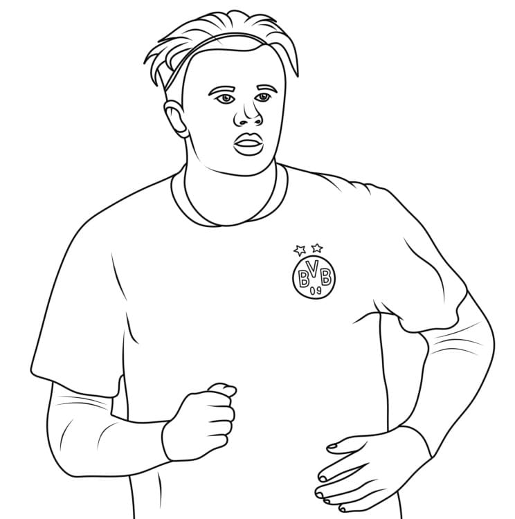 Erling Haaland Image coloring page - Download, Print or Color Online ...