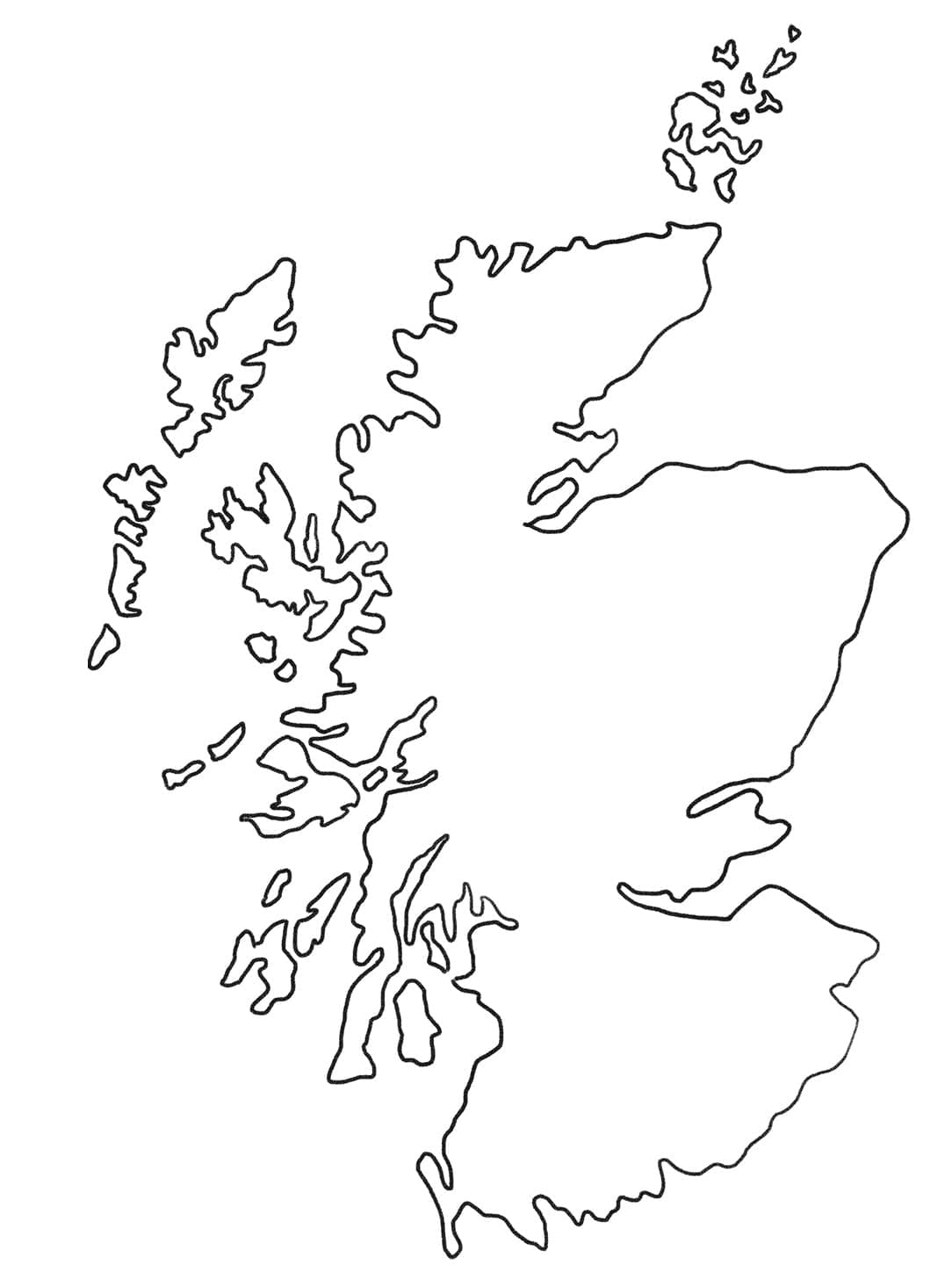 Scotland Map Printable coloring page - Download, Print or Color Online ...