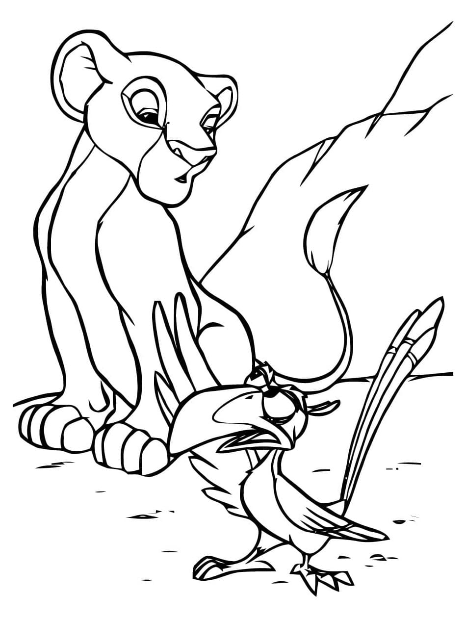 Simba and Zazu from The Lion King