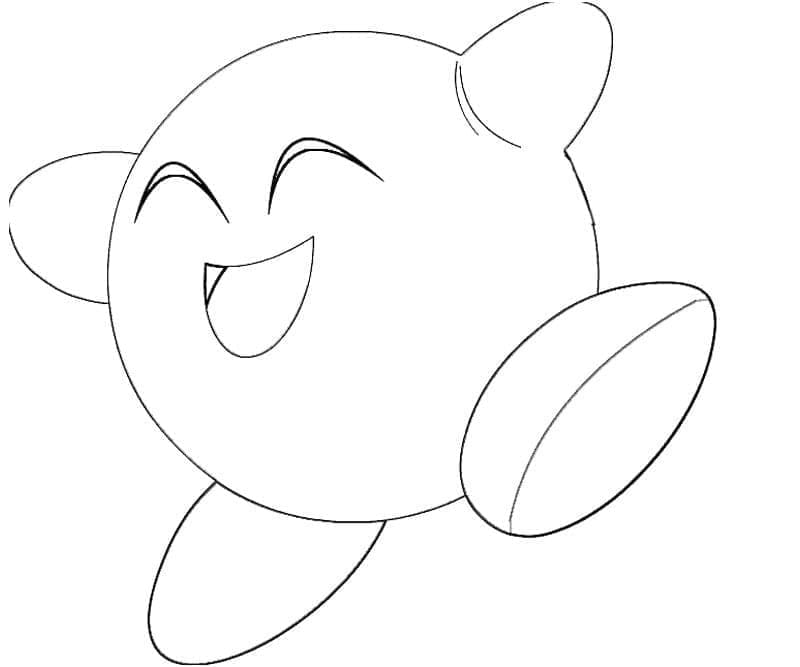 Simple Kirby coloring page