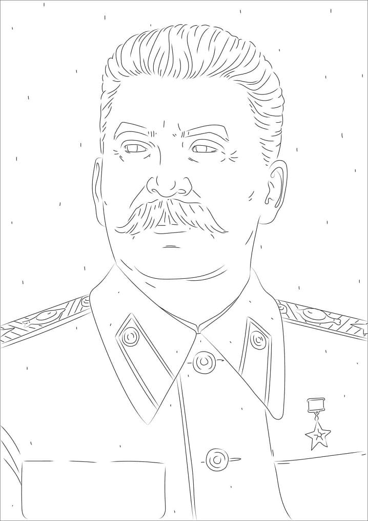 Stalin coloring page