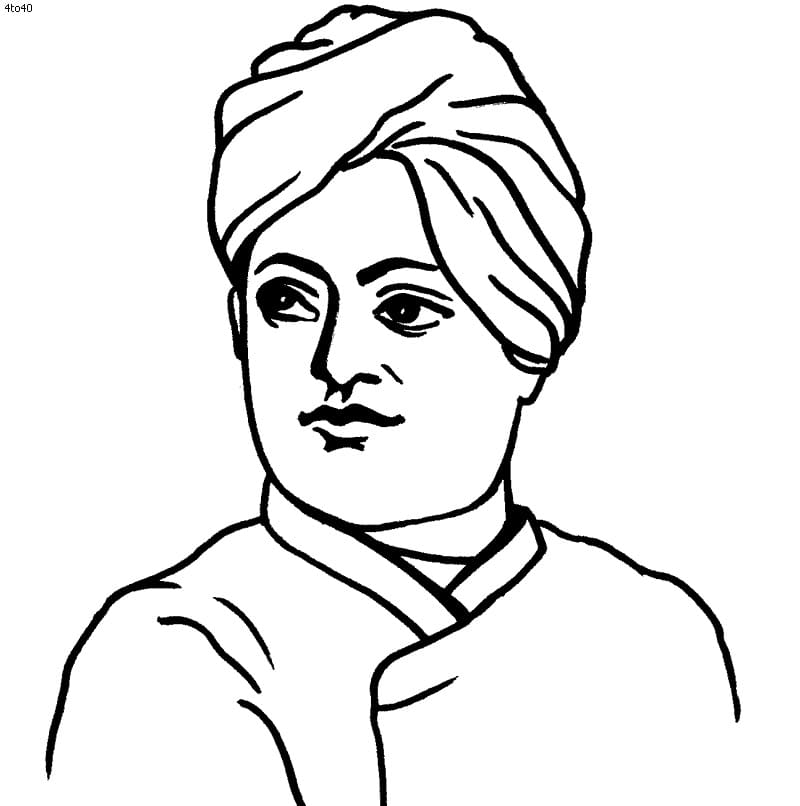 Swami Vivekananda coloring page