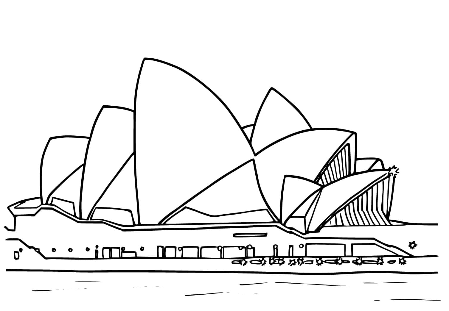 Sydney Opera House in Australia coloring page