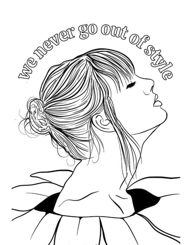 Taylor Swift is Cool coloring page