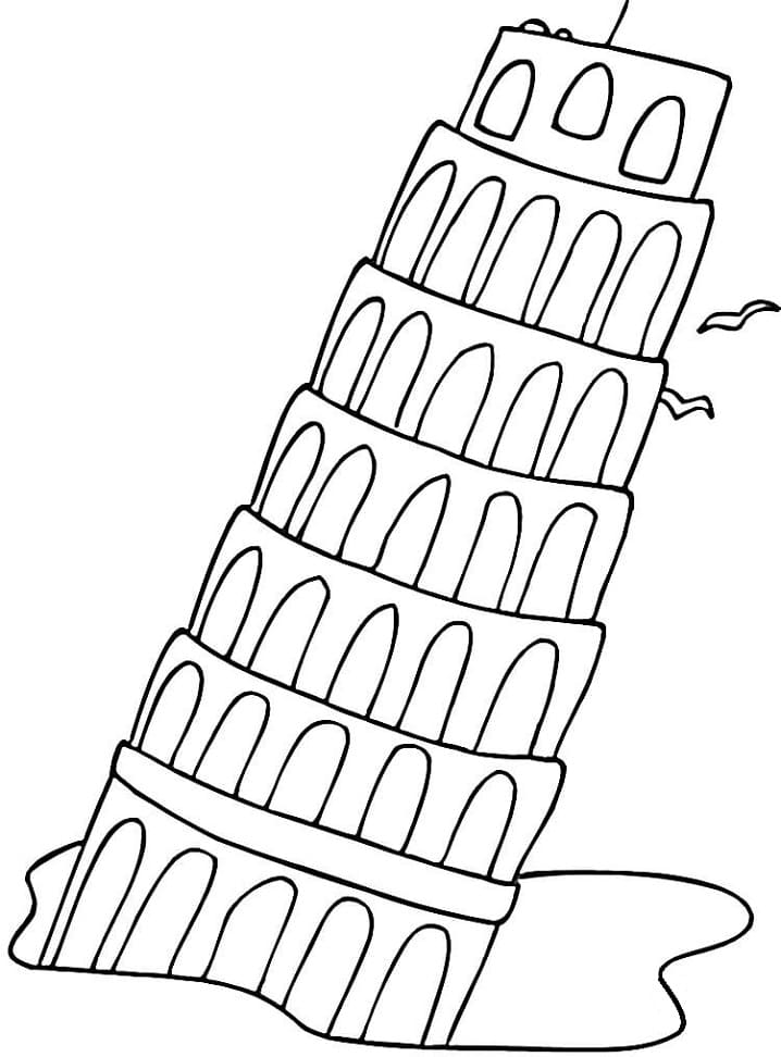 The Leaning Tower of Pisa coloring page - Download, Print or Color ...