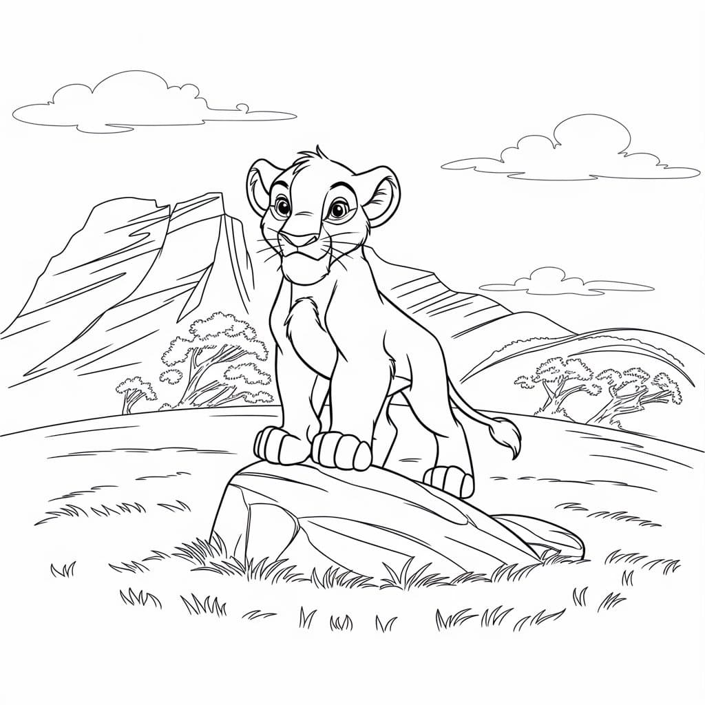 The Lion King Cartoon coloring page