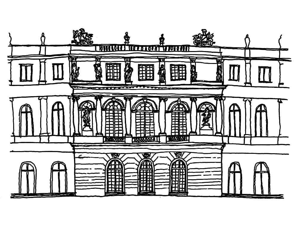 The Palace of Versailles coloring page