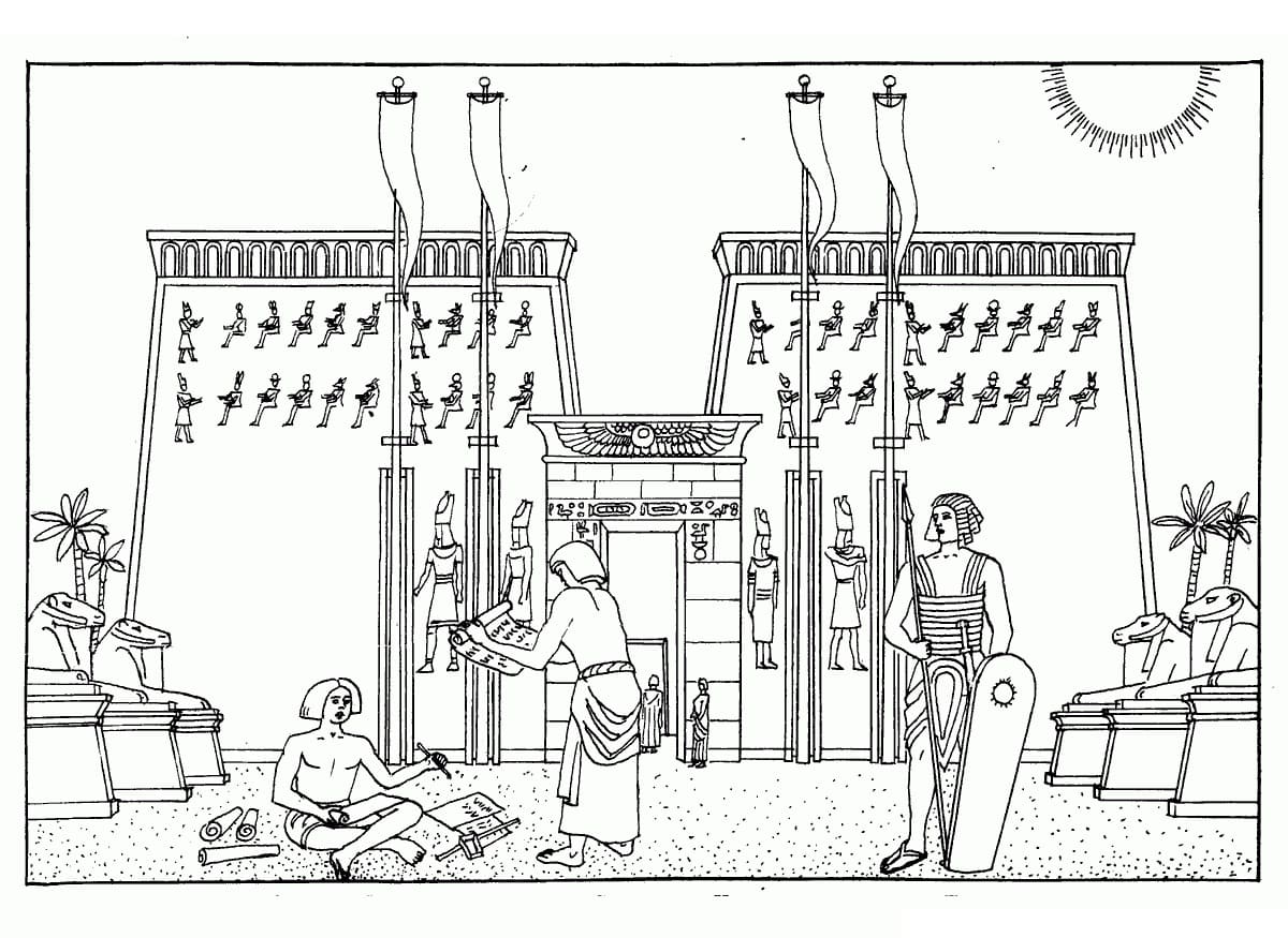 The Temple of Khonsu coloring page