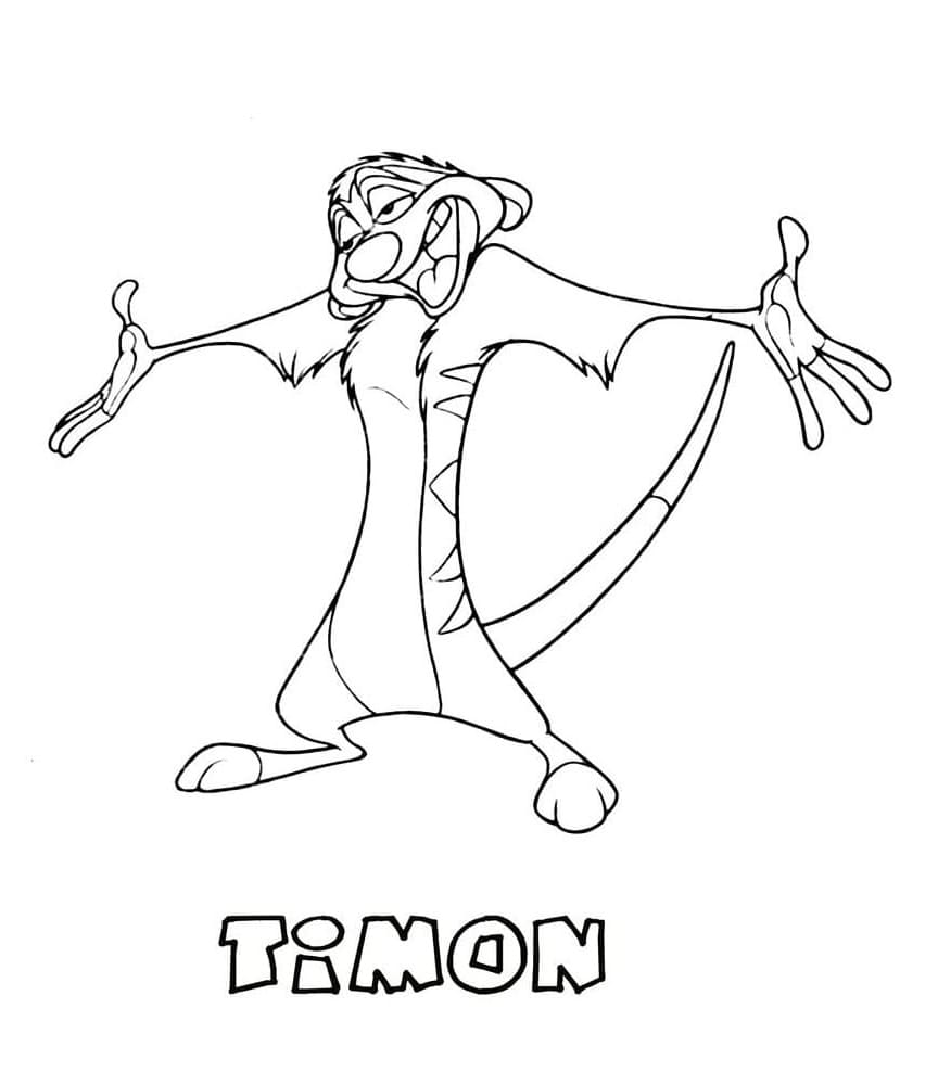 Timon From The Lion King coloring page