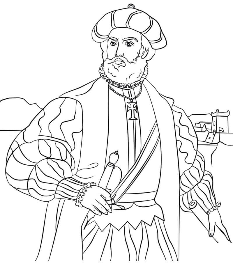 Vasco Da Gama coloring page