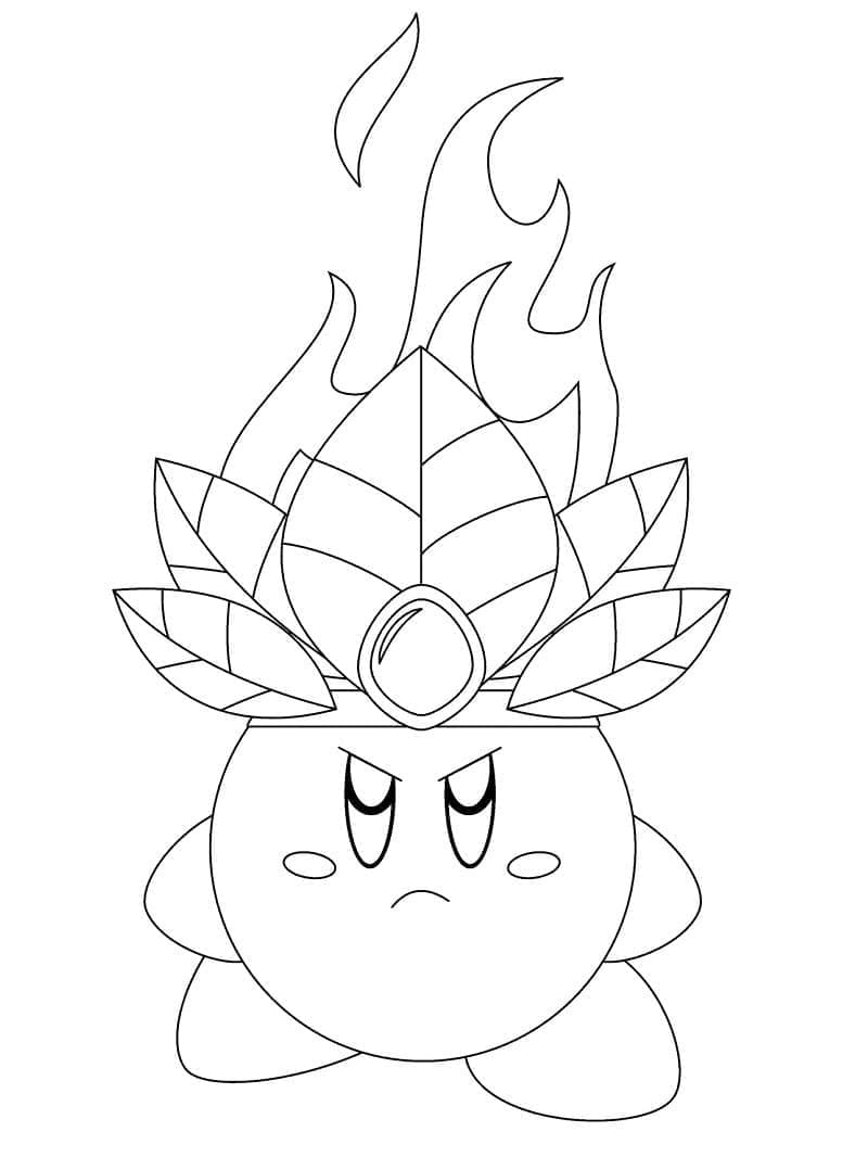 Very Angry Kirby coloring page