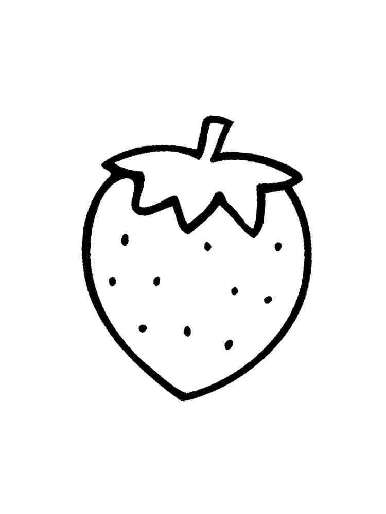 Very Easy Strawberry coloring page