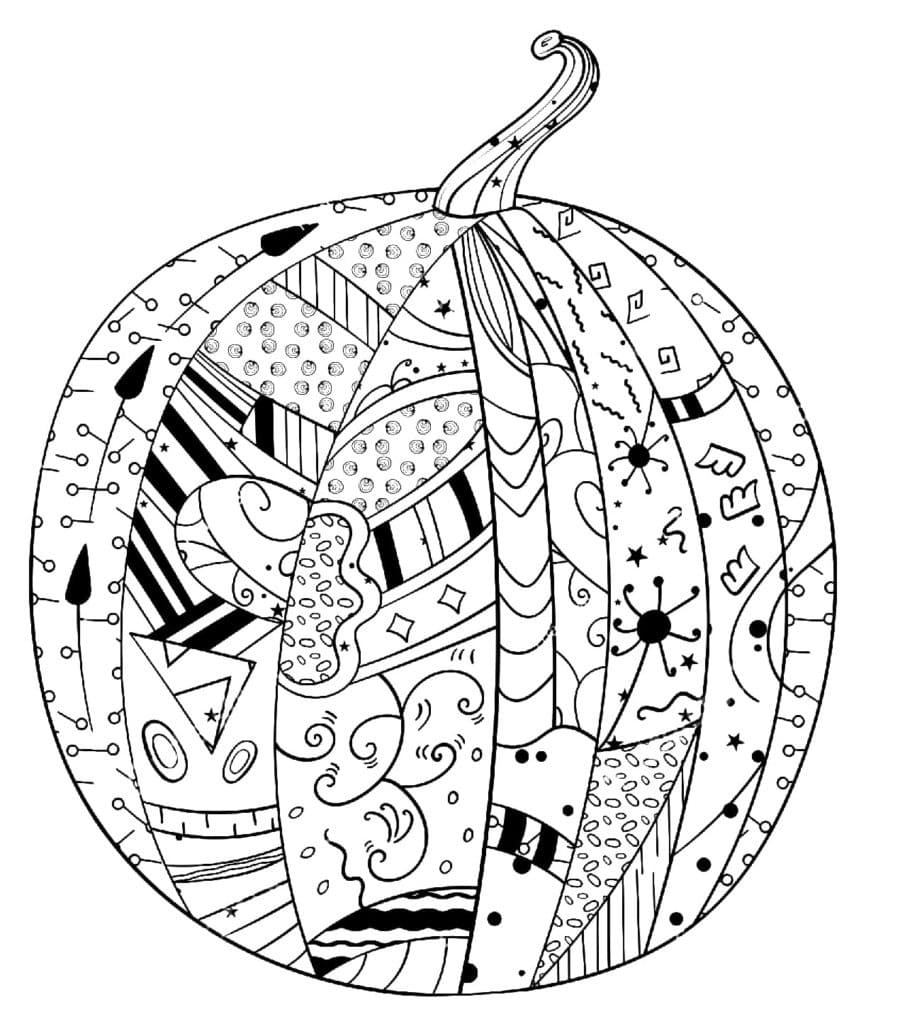 Watermelon Antistress coloring page