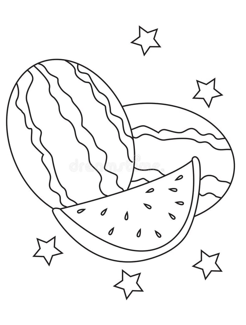 Watermelons coloring page