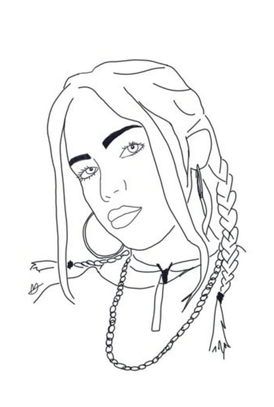 Young Celebrity Billie Eilish coloring page - Download, Print or Color ...
