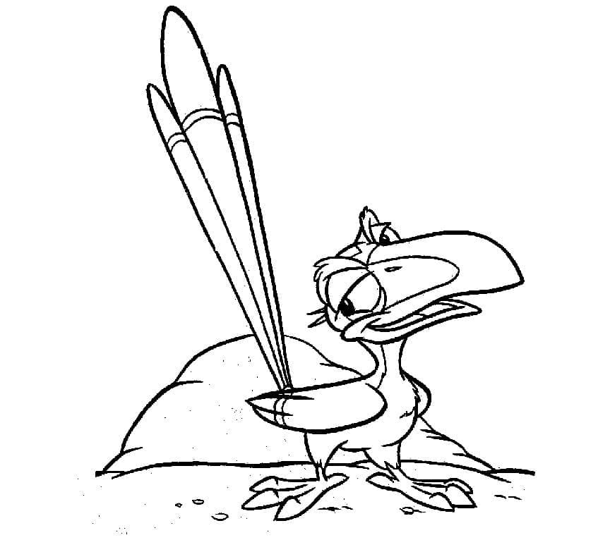 Zazu from The Lion King coloring page