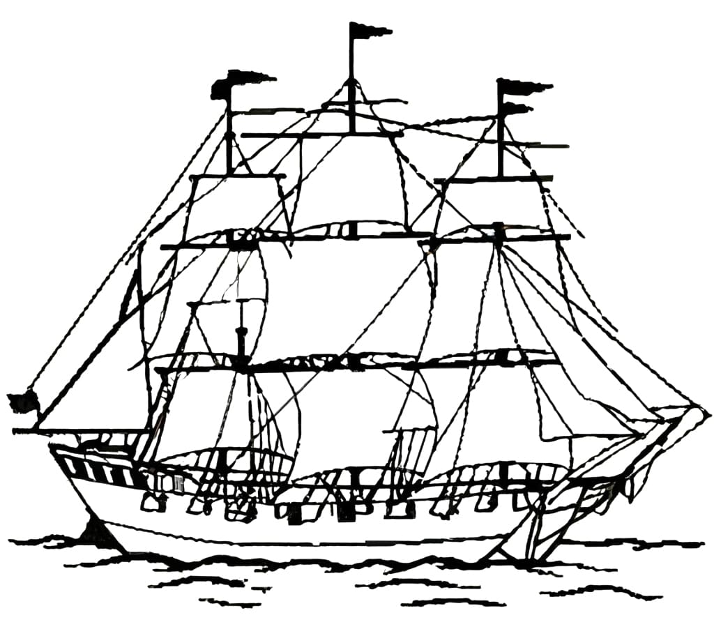 A Normal Ship coloring page