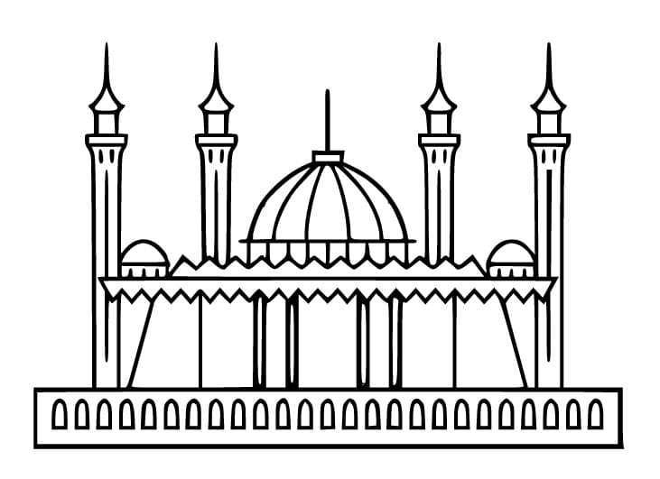 mosque coloring pages