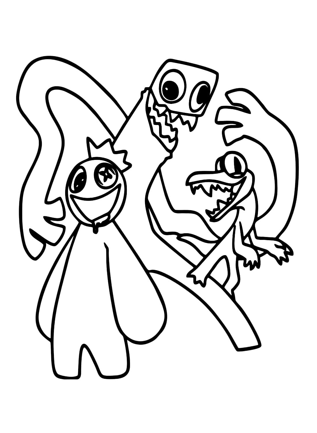 Rainbow Friends coloring pages - ColoringLib