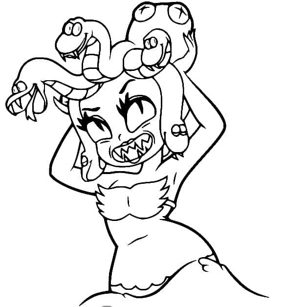 Cala Maria from Cuphead coloring page