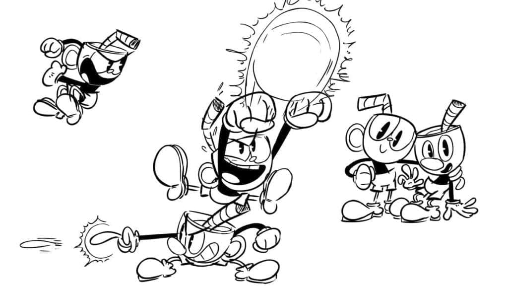 Cuphead Free coloring page